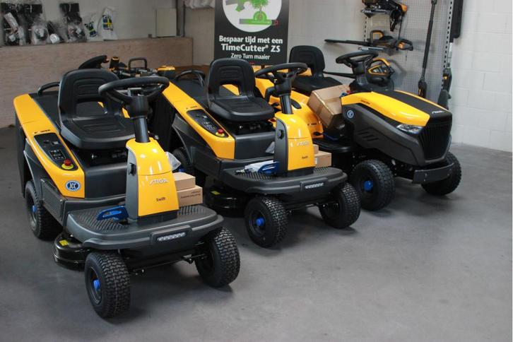 JCC aanbieding: Pre order de 2026 Stiga accu zitmaaiers!, Tuin en Terras, Zitmaaiers, Nieuw, 90 tot 120 cm, Elektrische starter