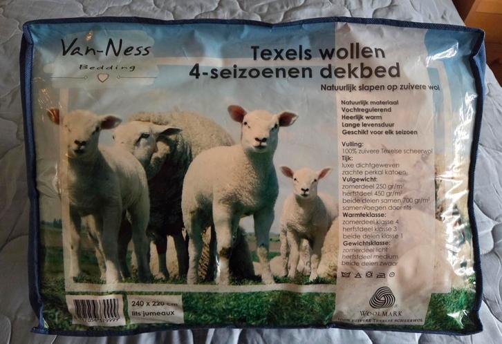 Texeler 4-seizoenen dekbed - schapenwol, Huis en Inrichting, Slaapkamer | Beddengoed, Nieuw, Deken of Dekbed, Tweepersoons, Wit