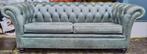 Chesterfield 3+2 zit bank groen leer + BEZORGING GRATIS, Gebruikt, ., Chesterfield, Ophalen of Verzenden