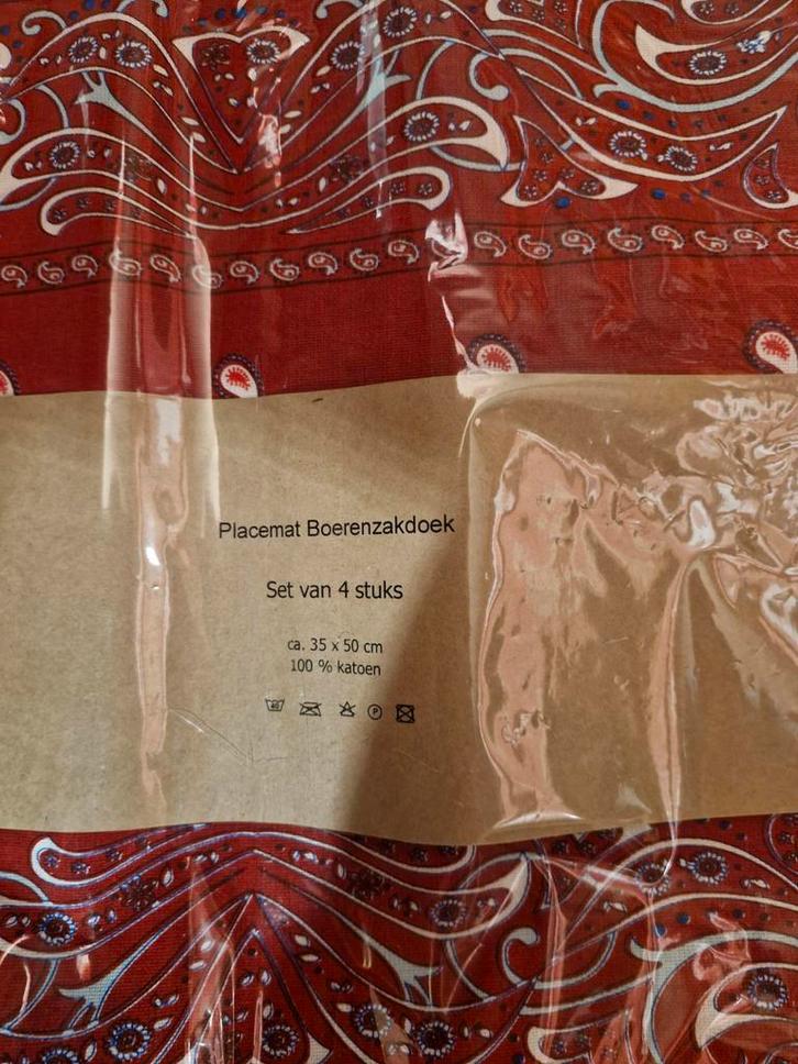 Boeren Placemats - Set van 4, Huis en Inrichting, Tafelkleden, Nieuw, Rechthoek, Binnen, Buiten, Ophalen