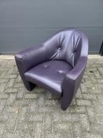 Leolux Carabas Fauteuil Aubergine leer, Huis en Inrichting, Fauteuils, Ophalen, Zo goed als nieuw, Leolux, 50 tot 75 cm