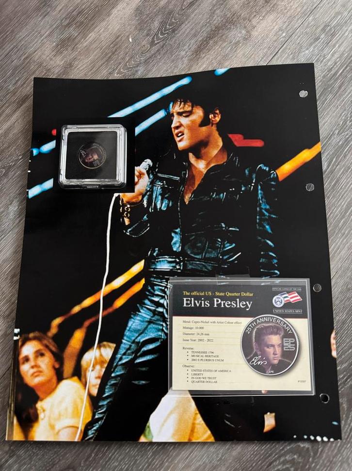 Elvis Presley Munt met Certificaat, Postzegels en Munten, Munten | Nederland, Losse munt, Overige waardes, Verzenden