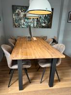 Houten industriële eethoek/eettafel, Ophalen, 200 cm of meer, 50 tot 100 cm, Zo goed als nieuw