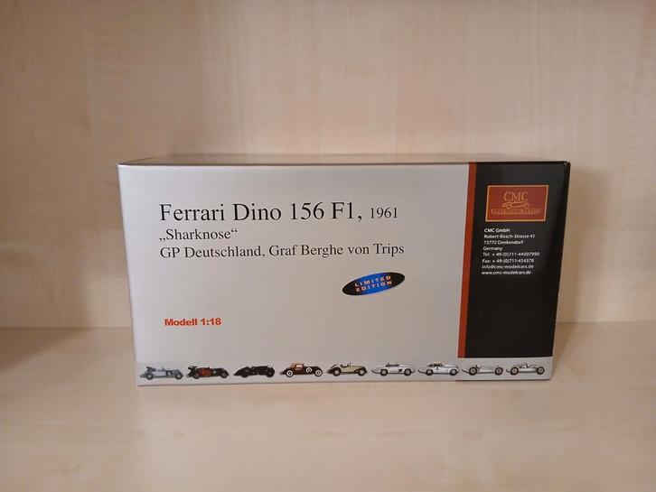 CMC Ferrari Dino 156 F1 Sharknose 1:18 NEW M-069, Hobby en Vrije tijd, Modelauto's | 1:18, Nieuw, Overige merken, Ophalen