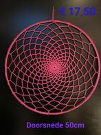 Roze Gehaakte Mandala - Wanddecoratie, Huis en Inrichting, Woonaccessoires | Wanddecoraties, Ophalen of Verzenden, Nieuw