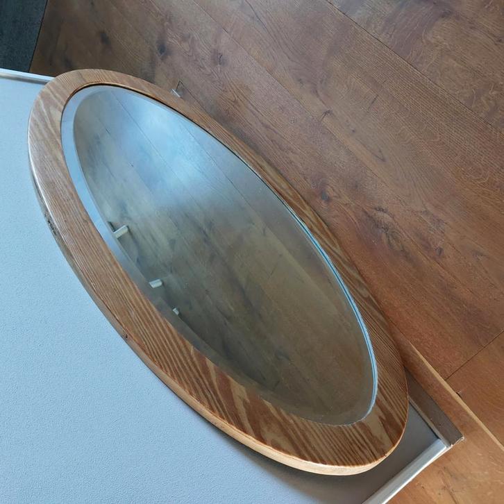 spiegel facet geslepen ovaal model oud.15,00, Antiek en Kunst, Curiosa en Brocante, Ophalen