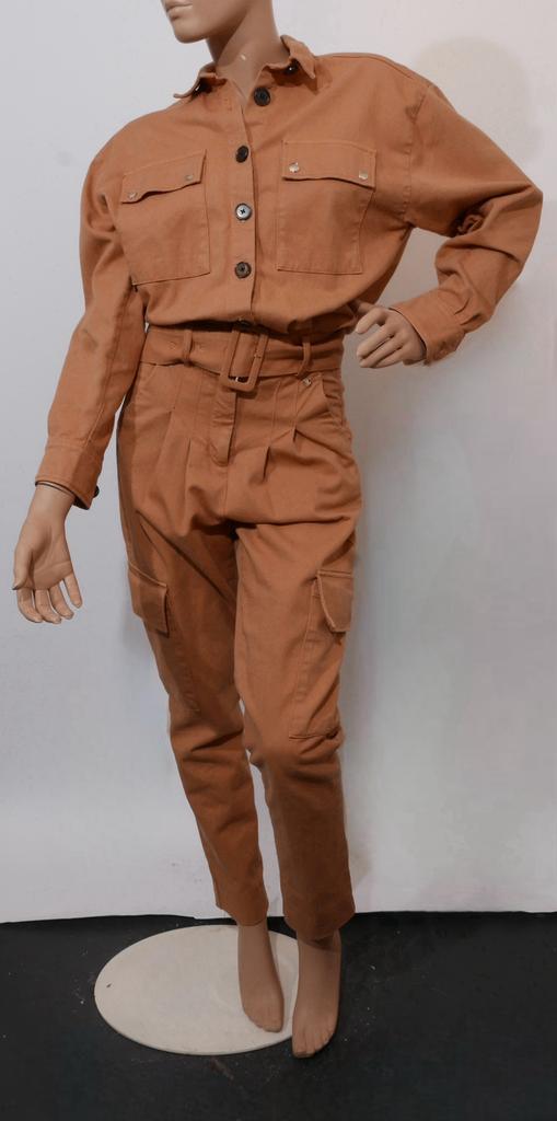 JOSH V bruine jumpsuit maat S ZGAN, Kleding | Dames, Jumpsuits, Zo goed als nieuw, Maat 36 (S), Bruin, Ophalen of Verzenden