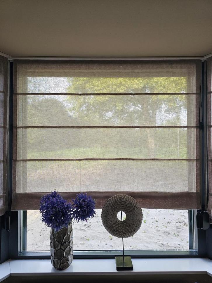 Vouwgordijnen Kwantum Nikki Naturel!, Huis en Inrichting, Stoffering | Gordijnen en Lamellen, Zo goed als nieuw, 150 tot 200 cm