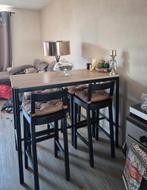 Bartafel met 4 barkrukken en kussens IKEA, Ophalen, Rechthoekig, 100 tot 150 cm, 50 tot 100 cm