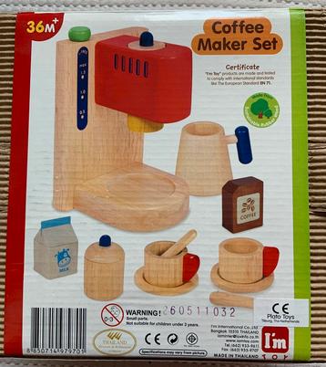 Houten koffiezetapparaat I’m Toy beschikbaar voor biedingen