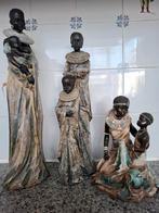 Afrikaanse Beelden Set, Antiek en Kunst, Kunst | Beelden en Houtsnijwerken, Ophalen