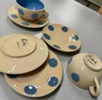Antiek vintage pottery Uk wheel - kop schotels servies setje, Huis en Inrichting, Keuken | Servies, Ophalen of Verzenden, A, A