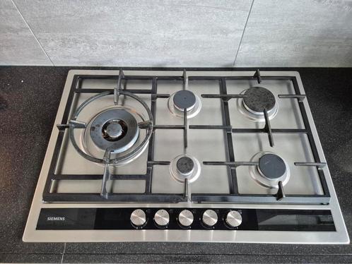 Siemens EC845SC90N, Witgoed en Apparatuur, Kookplaten, Gebruikt, Inbouw, Gas, 5 kookzones of meer, Ophalen