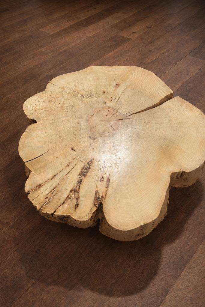 Houten boomstam salontafel, Huis en Inrichting, Tafels | Salontafels, Zo goed als nieuw, Minder dan 50 cm, 100 tot 150 cm, Rond