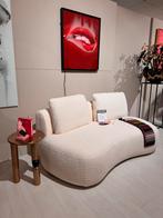 Boucle white lounge bank, Ophalen of Verzenden, Zo goed als nieuw
