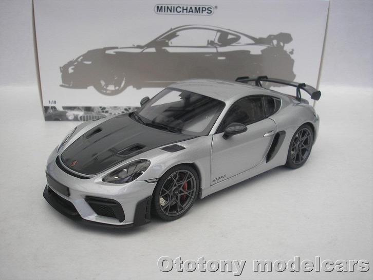 Porsche Cayman GT4 RS 2024 Silver Metallic 1/18 Minichamps, Hobby en Vrije tijd, Modelauto's | 1:18, Nieuw, Auto, MiniChamps, Ophalen of Verzenden