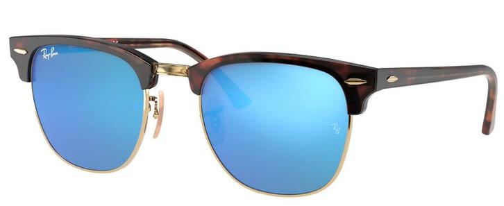 Ray Ban RB3016 1145/17 Clubmaster, Sieraden, Tassen en Uiterlijk, Zonnebrillen en Brillen | Heren, Ray-Ban, Blauw, Ophalen of Verzenden