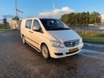 Mercedes-Benz Vito 2.1 CDI 109 2010 dubbele cabine, Auto's, Bestelauto's, Achterwielaandrijving, Zwart, Wit, Particulier