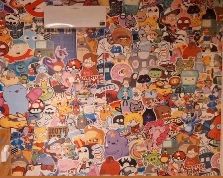 Stoer kwalitatief cartoon behang van satijn, Huis en Inrichting, Stoffering | Behang, minder dan 10 m², Ophalen of Verzenden