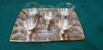 theeglazen op verzilverd dienblad, Huis en Inrichting, Ophalen of Verzenden, 'T Olde Gre-j, Info@toldegrej.nl, Endepoelstraat 20f Didam