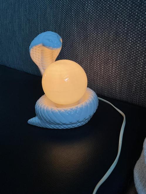Jaren 70 cobra lamp, Huis en Inrichting, Lampen | Tafellampen, Zo goed als nieuw, Minder dan 50 cm, Overige materialen, Ophalen of Verzenden