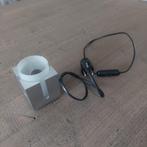 Design tafellamp rvs met glas - vierkant, Ophalen of Verzenden, Gebruikt, Glas, Minder dan 50 cm