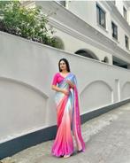 Prachtige Bollywood Saari - Alia Stijl, Ophalen of Verzenden, Nieuw, Maat 38/40 (M), Overige kleuren