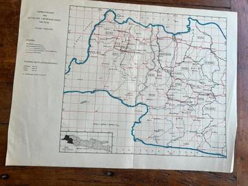 KL KNIL kaart 1e Inf Brigade Groep 1949 Politionele acties  beschikbaar voor biedingen