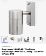 Ranex Arezzo Tuinspot Wandlamp RVS - Nieuw in Doos, Ophalen, Minder dan 50 watt, Wandlamp, Nieuw