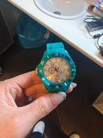 Sportief en stijlvol: H&L turquoise horloge, Ophalen of Verzenden, Gebruikt, Staal, Overige merken