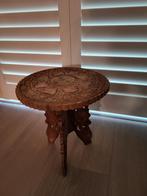 Bohemia houten bijzet tafeltje, Huis en Inrichting, Tafels | Bijzettafels, Ophalen, Minder dan 45 cm, Minder dan 55 cm, Rond