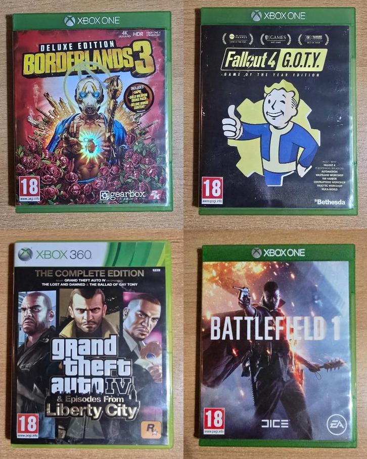Xbox Games – Borderlands 3, Fallout 4, GTA IV, Battlefield 1, Spelcomputers en Games, Games | Xbox Series X en S, Gebruikt, Ophalen of Verzenden