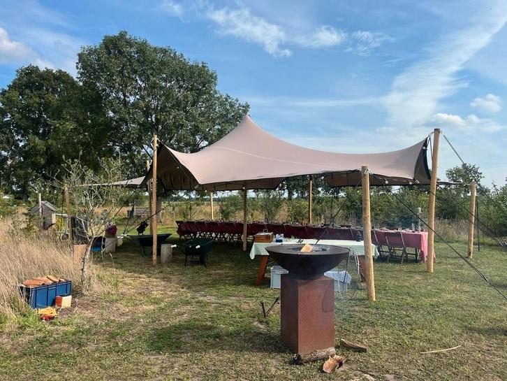 Te huur stretchtent afmetingen 6x10 tuinfeest, Tuin en Terras, Partytenten, Zo goed als nieuw, Ophalen