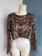 Zara goud zwart zebra-primt top m kort, Kleding | Dames, Tops, Maat 38/40 (M), Ophalen of Verzenden, Zo goed als nieuw, X