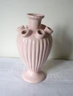 roze tulpenvaas, Huis en Inrichting, Woonaccessoires | Vazen, Overige kleuren, Aardewerk of Porselein, Ophalen of Verzenden, Zo goed als nieuw