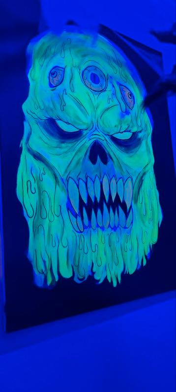Blacklight Schilderij - Griezelig Uniek! beschikbaar voor biedingen