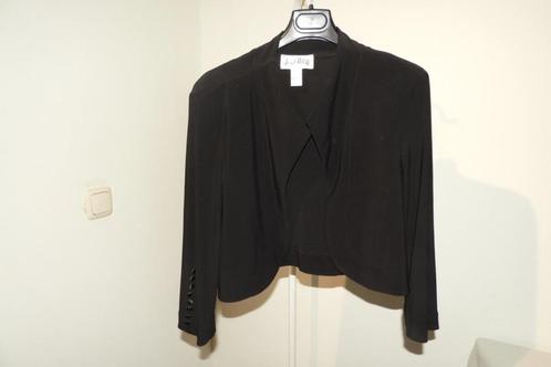 Joseph Ribkoff mooi zwart vestje open vallend sier knopen 40, Kleding | Dames, Truien en Vesten, Zo goed als nieuw, Maat 38/40 (M)