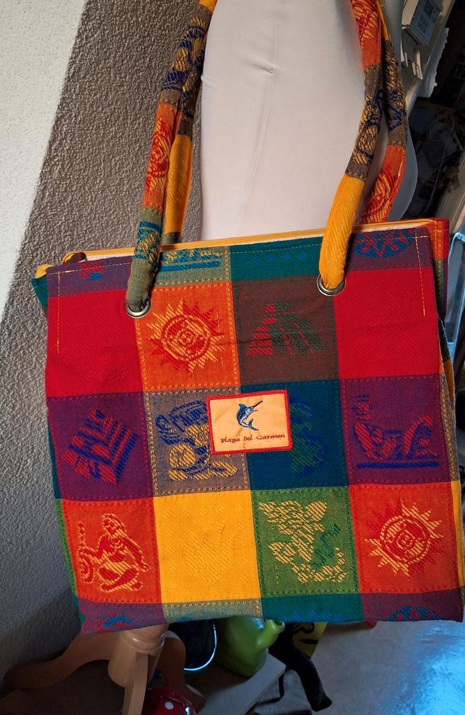 Grote, ruime, nieuwe kleurrijke (strand)tas uit Mexico, Sieraden, Tassen en Uiterlijk, Overige Accessoires, Nieuw, Ophalen of Verzenden
