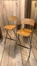 2 barkrukken, Huis en Inrichting, Barkrukken, 2 krukken, Ophalen of Verzenden, Gebruikt, 60 tot 90 cm