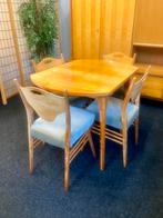 Vintage retro eethoek jaren 50/60 retro uittrektafel stoelen, Ophalen
