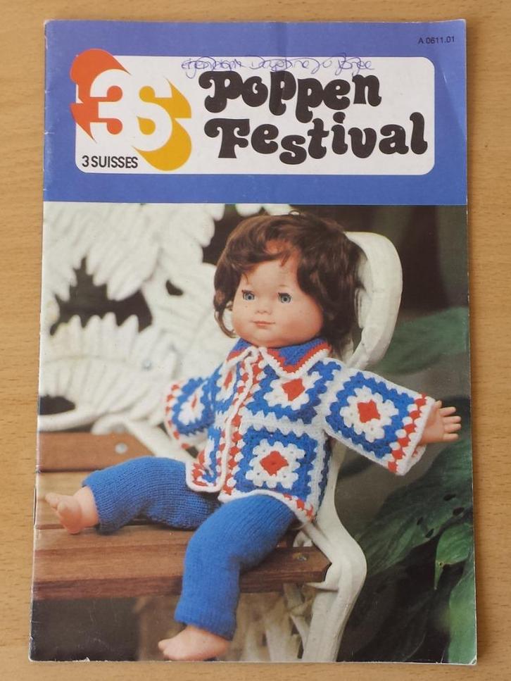 Breien - 3 Suisses - Poppenfestival - jaren 80, Hobby en Vrije tijd, Breien en Haken, Gebruikt, Breien, Patroon of Boek, Ophalen of Verzenden