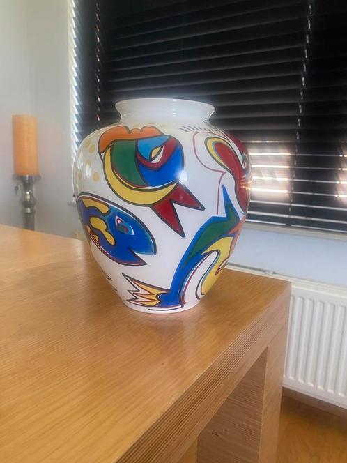 Kleurrijke Limited Edition Vaas – Marianne Naerebout – €100, Antiek en Kunst, Kunst | Designobjecten, Ophalen of Verzenden