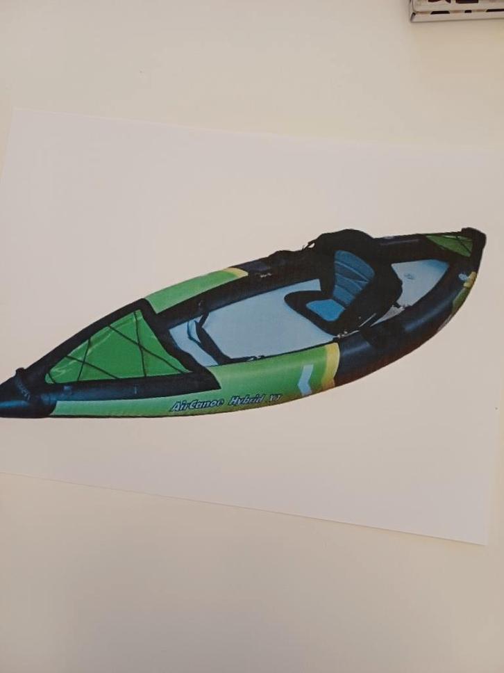 AirCanoe Hybrid X1 Opblaasbare Kajak, Watersport en Boten, Kano's, Zo goed als nieuw, Kajak, Eén persoon, Opblaasbaar, Ophalen