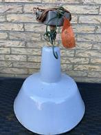 Emaille Vintage Industriële lamp, Gebruikt, Industrieel, vintage, brocante, Ophalen of Verzenden, Minder dan 50 cm