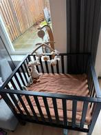 Zwarte babybox 80x100 cm - Gebruikt, Kinderen en Baby's, Boxen, Ophalen, Gebruikt, Rechthoekig, In hoogte verstelbaar