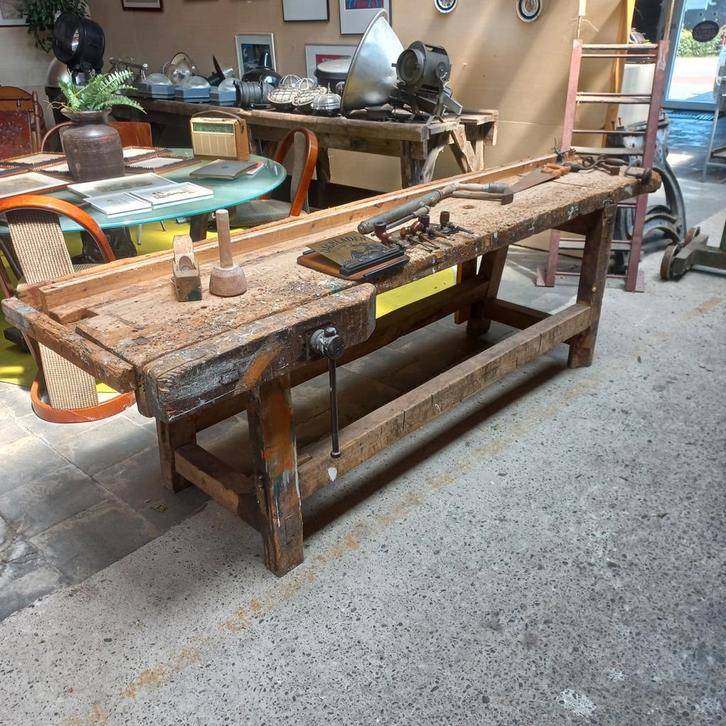 Oude werkbank, Antiek en Kunst, Curiosa en Brocante, Ophalen