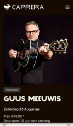 Guus Meeuwis Caprera 23/8 middag, Tickets en Kaartjes, Twee personen, Augustus