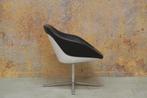 ZGAN! zwarte leren Walter Knoll Turtle design draaifauteuil, Huis en Inrichting, Fauteuils, Walter Knoll, Minder dan 75 cm, Metaal