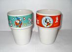 Vintage Mickey Mouse en Donald Duck Bekers Mokken Disney, Ophalen of Verzenden, Donald Duck, Zo goed als nieuw, Servies