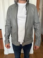 LAB PAL ZILERI Leren Jas Grijs Maat M, Ophalen of Verzenden, Zo goed als nieuw, Maat 48/50 (M), Grijs